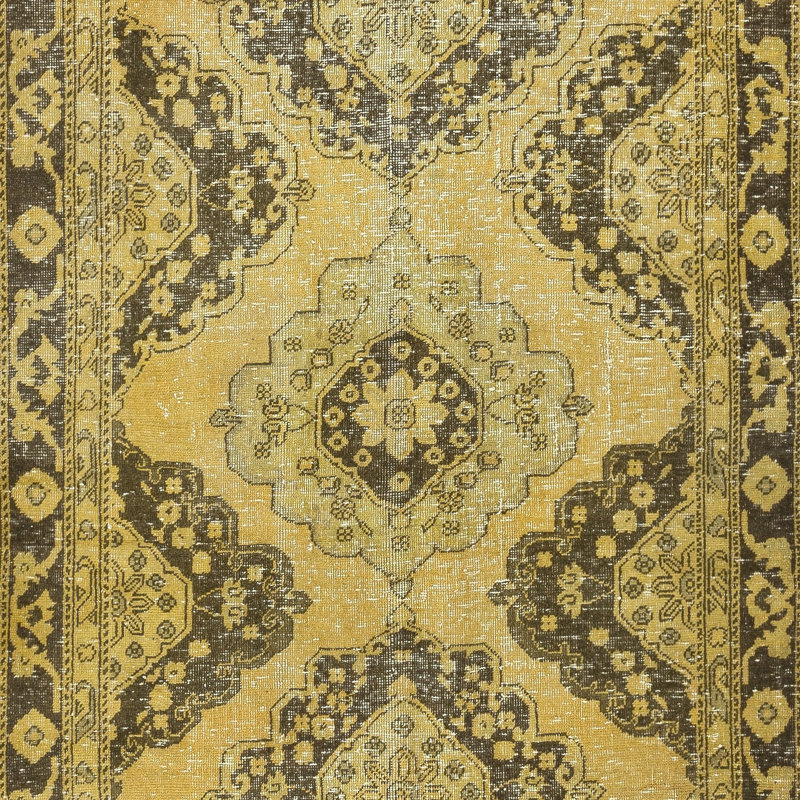 Tapis de couloir fait à la main 4,7 x 12 pi. Tapis de cuisine. Tapis Corridor. Tapis d'escalier jaune