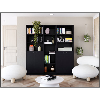 Ensemble de salon 3 pièces Sophia avec 3 bibliothèques, alliant confort, style et rangement efficace pour les maisons modernes