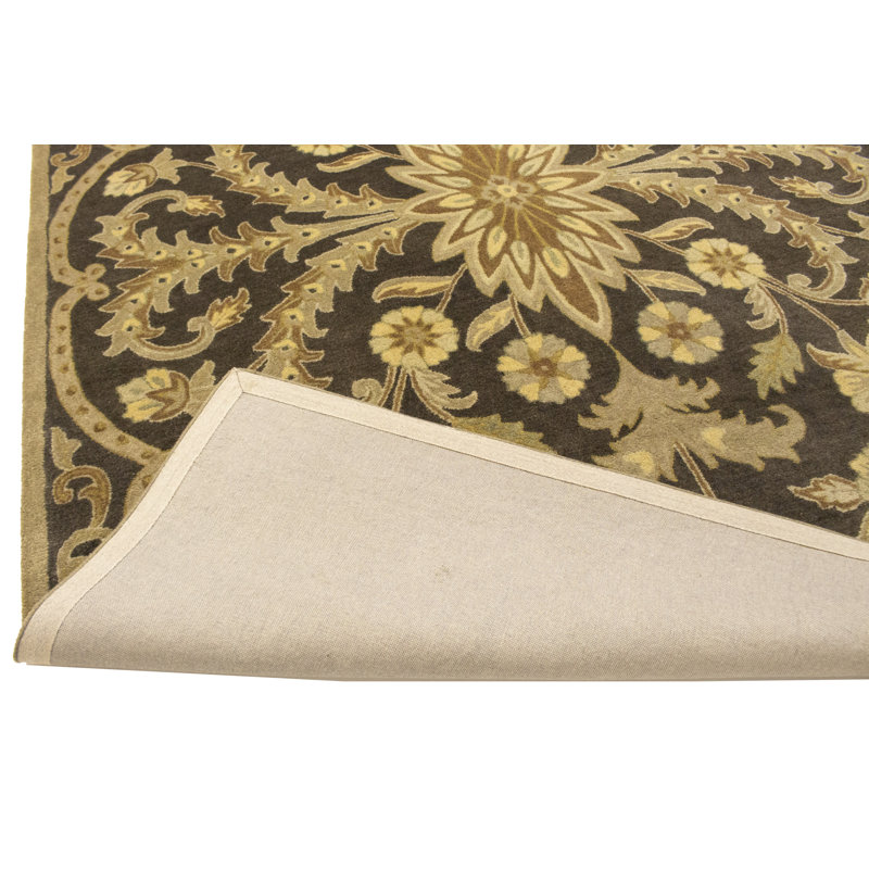 Tapis brun traditionnel traditionnel brun 8X11