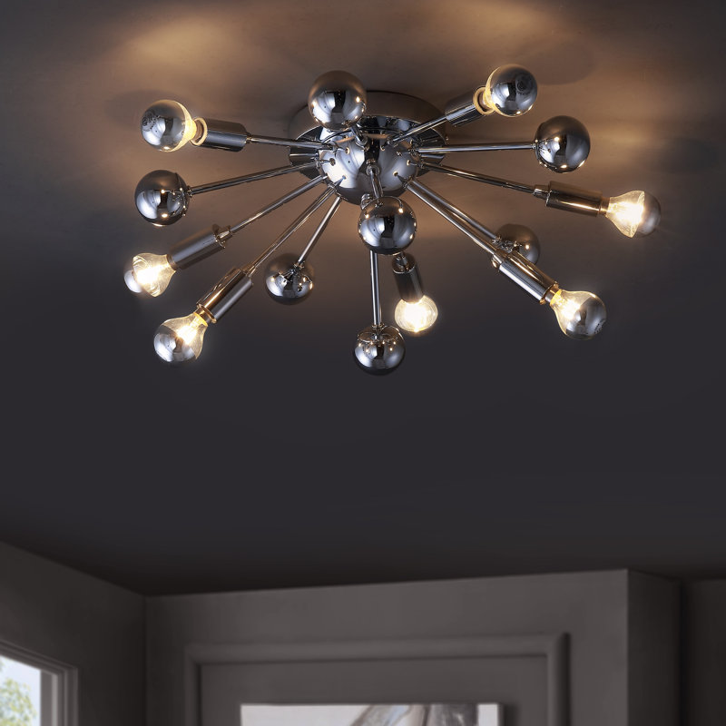 Plafonnier encastré sphérique Spoutnik 7 lumières 20 po Kanye