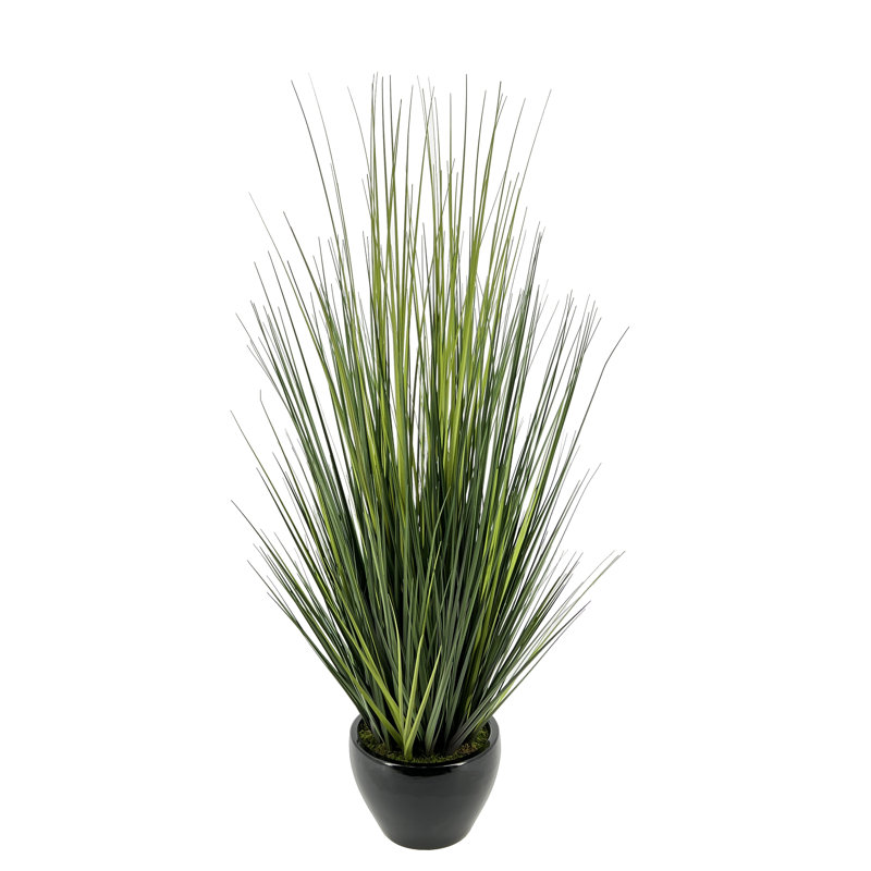 Herbe à feuillage artificiel en pot, Noir