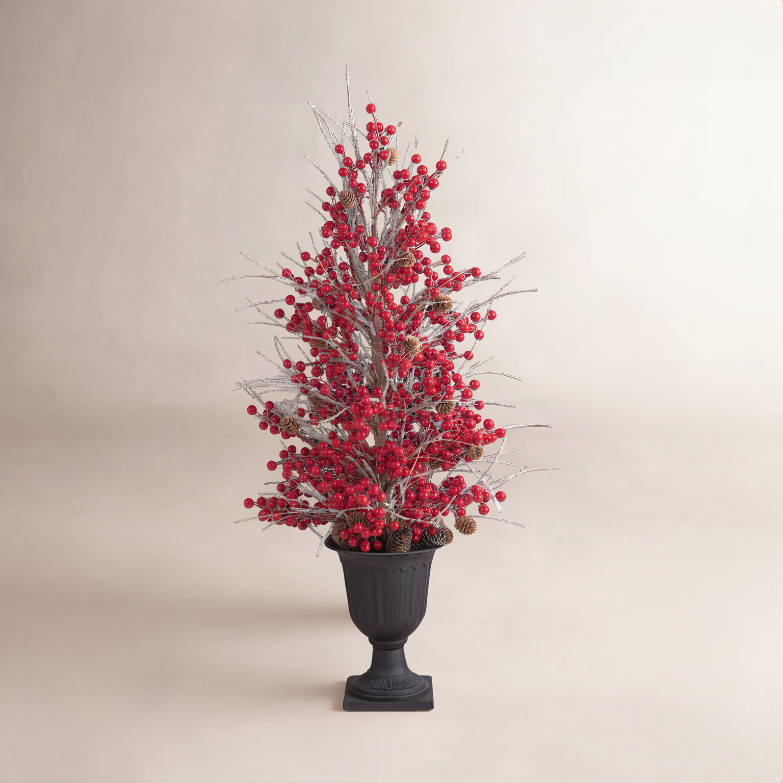 36" Pre-Lit Berry Tree in Pot