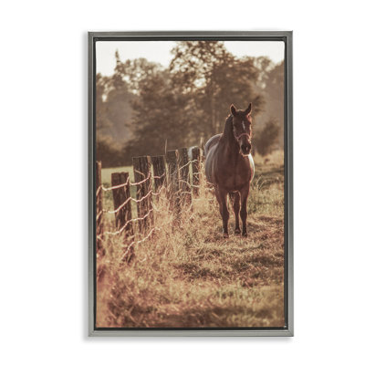 Horse's Ranch Scene Floating Frame, design by Norm Stelfox