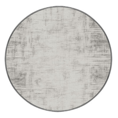 Machine Washable Abstract Gray Area Rug