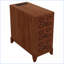 Table de chevet en noyer avec 3 tiroirs Tablettes réglables - assemblage facile-123403203