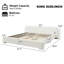 Lit très grand tapissier avec tissu bouclé durable, structure en bois robuste et conception sans sommier