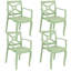 Ensemble de chaises de salle à manger empilables en plastique Aonghus-754961990