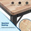 Établi ajustable 48 po pour garage, table d'atelier en bois d'hévéa avec patins en caoutchouc, poste de travail en bois franc, capacité de poids de plus de 2000 lb