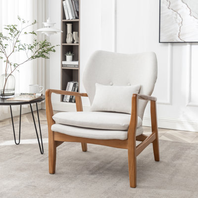 Leifer Upholstered Accent Chair with Ottoman