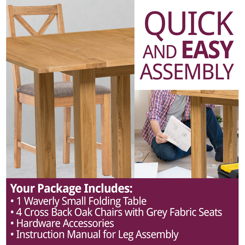 4 - Person Solid Oak Dining Set
