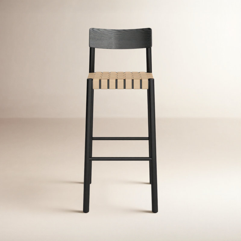 Brigantia Hursten Leather Stool, Bar Stool (31" Seat Height)