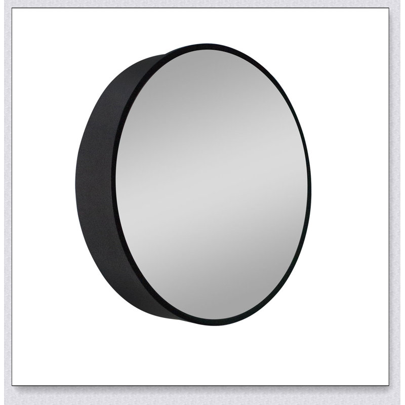 24X24 Inch Black Metal Framed Wall Mount Bathroom Medicine Cabinet With Mirror