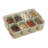 Divided Serving Tray with Lid 8-Compartments Spice Storage Box Transparent Snake Candy Fruits Nuts-464430280