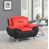 Red/Black Faux Leather
