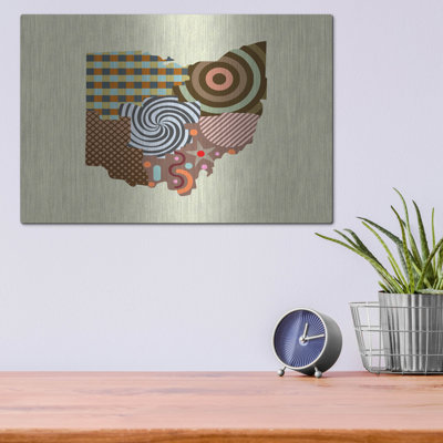 «Ohio State Map» par Lanre Adefioye, mur en métal