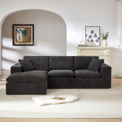 Modern Chenille Cloud Sofa, Freely Combinable