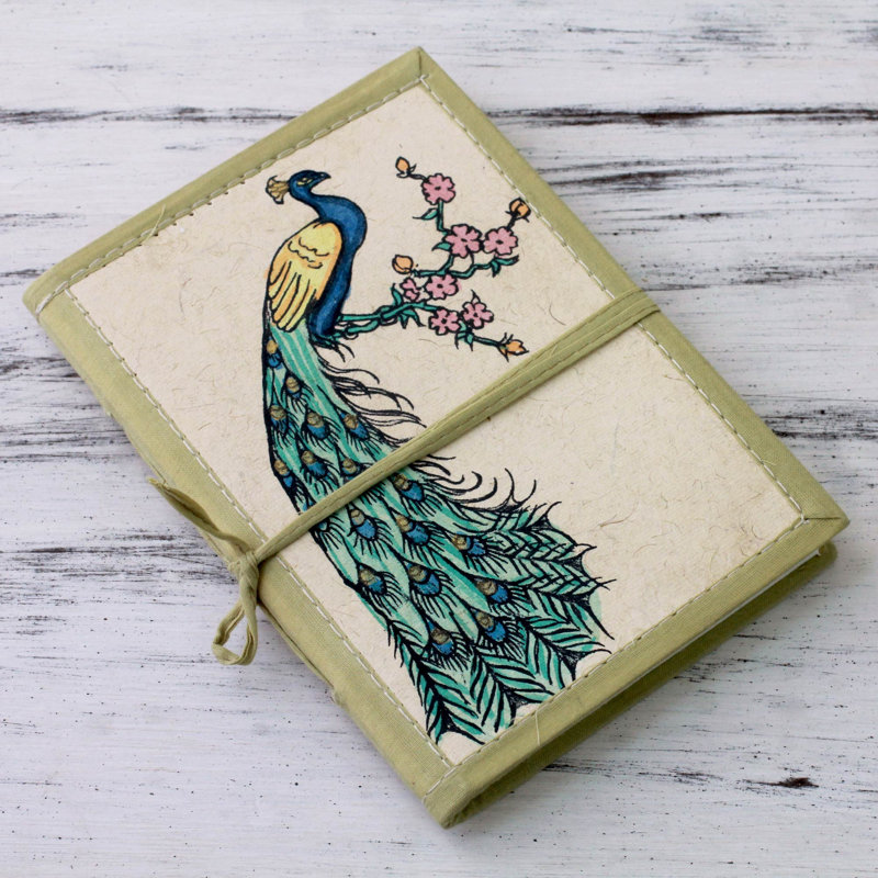 Journal en papier fait à la main Peacock