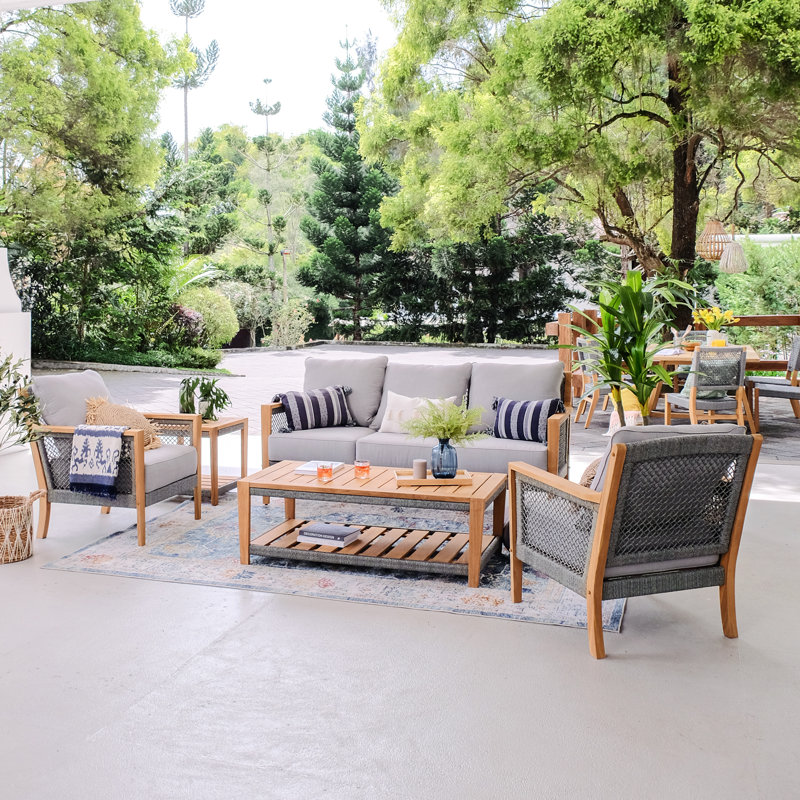 Wallace Teak Rectangular Outdoor Coffee Table