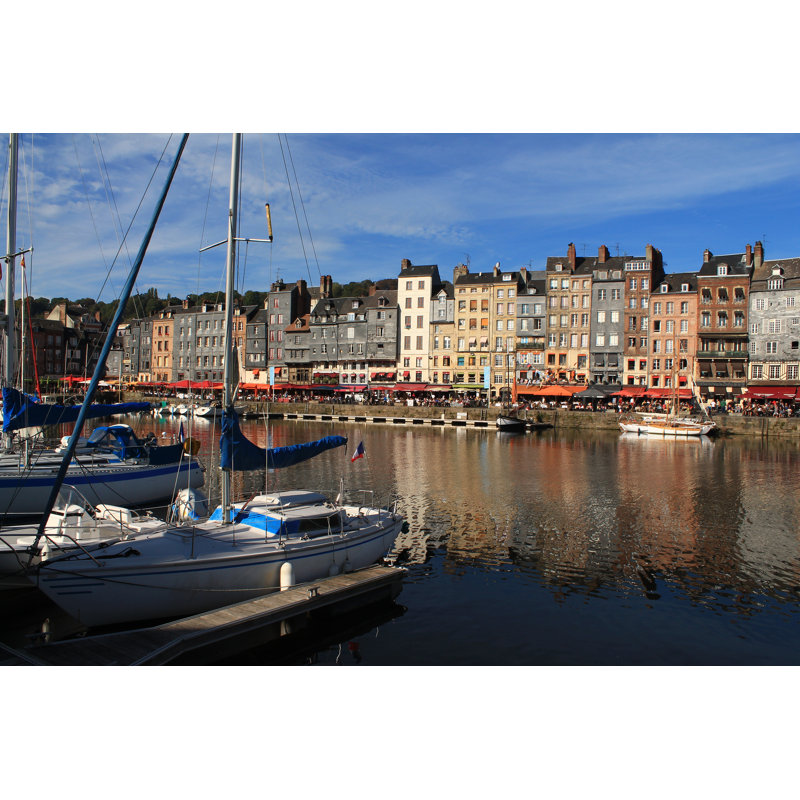 Old Honfleur Basin, France by PictureReflex - Wrapped Canvas Print, 30cm H x 46cm W