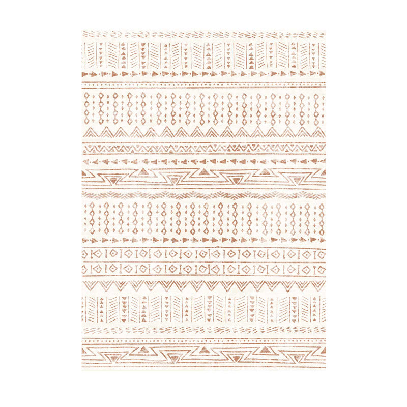 Grand tapis antidérapant et antidérapant 6 pi x 9 pi beige moderne, Rectangle 5 pi x 7 pi