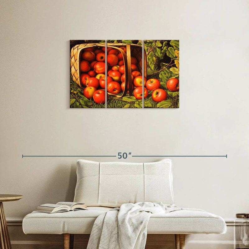 Yarlin Basket Of Apples, 20" H x 33" W