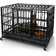 Adrihana Heavy Duty Dog Crate Cage with Lockable Wheels, Large Dog Kennel Indoor with Removable Tray