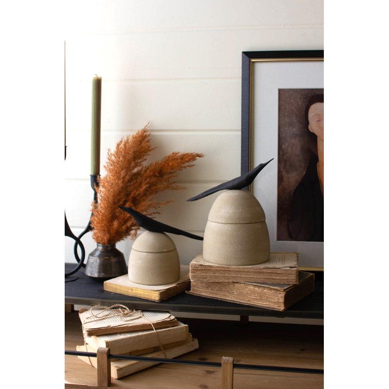  Pots de rangement en argile rustique - pots de 9,5 po de hauteur