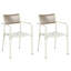 Rimini Patio Dining Set with Round Metal Table & Two Chairs-584972364