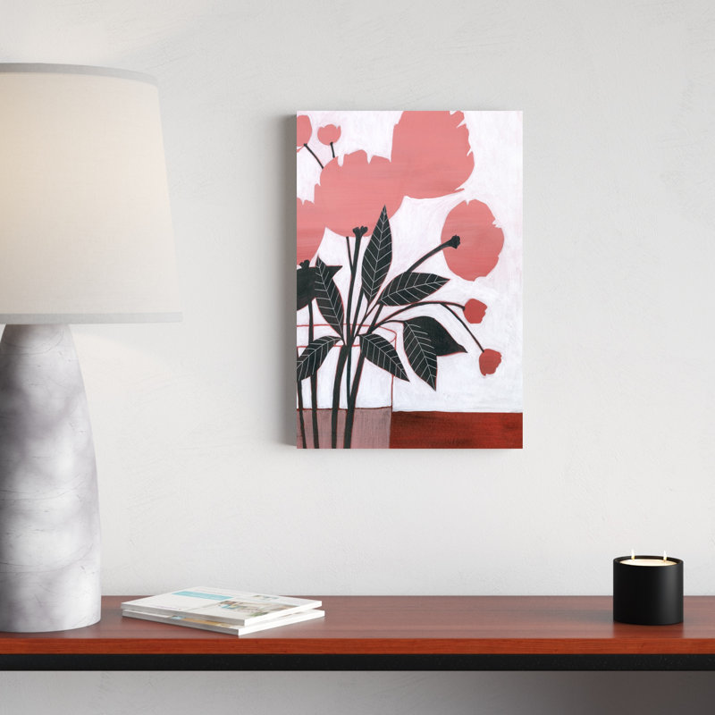 «Flower Screen II», peinture sur toile, H 18 po x l 12 po