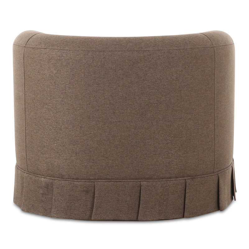 Milo Swivel Chair, Brown Polyester