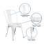 Chaise de salle à manger empilable à dossier en lattes de métal Isaul-602325883
