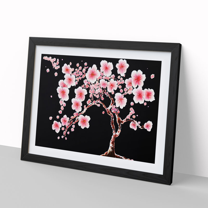 Glowing Cherry Blossom Tree Flowers - Single Picture Frame Print