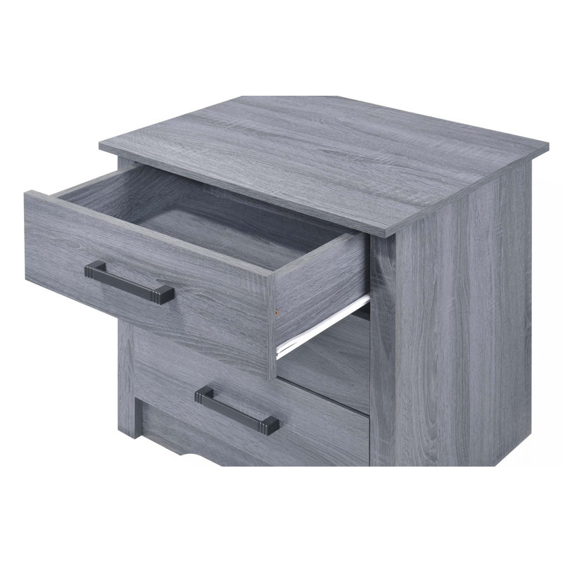 Modern Elegance Nightstand for Bedroom, Gray