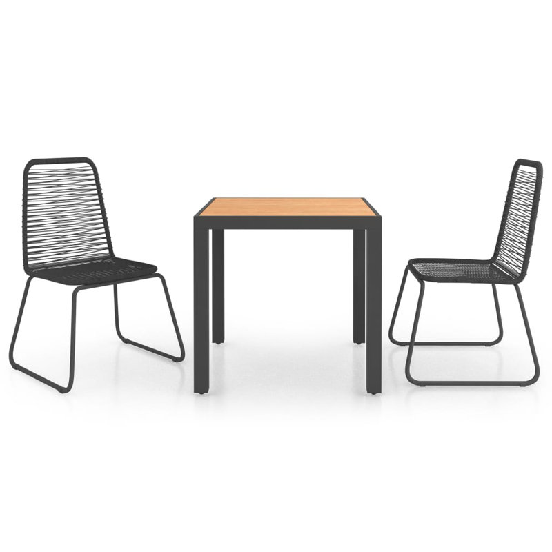Square 2 - Person Dining Set, Brown