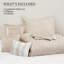 7 pièces, beige, édredon pour grand lit, diagonale, confort toutes saisons, ensemble de literie de luxe, jupe de lit de 15 pouces avec motif beige, rembourrage et coussins décoratifs-121325209
