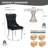 47" 4 - Person Round Marble Dining Table set-1050638049-1050638048