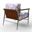 Fauteuil abstrait tapissier - Fauteuil mauve lavande dérive-785954250