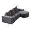 Canapé modulaire incurvé en chenille de 99 pouces avec méridienne, canapé modulaire en forme de L avec sièges profonds, canapé modulaire en chenille pour le salon et la chambre à coucher, aucun assemblage requis-1718468519