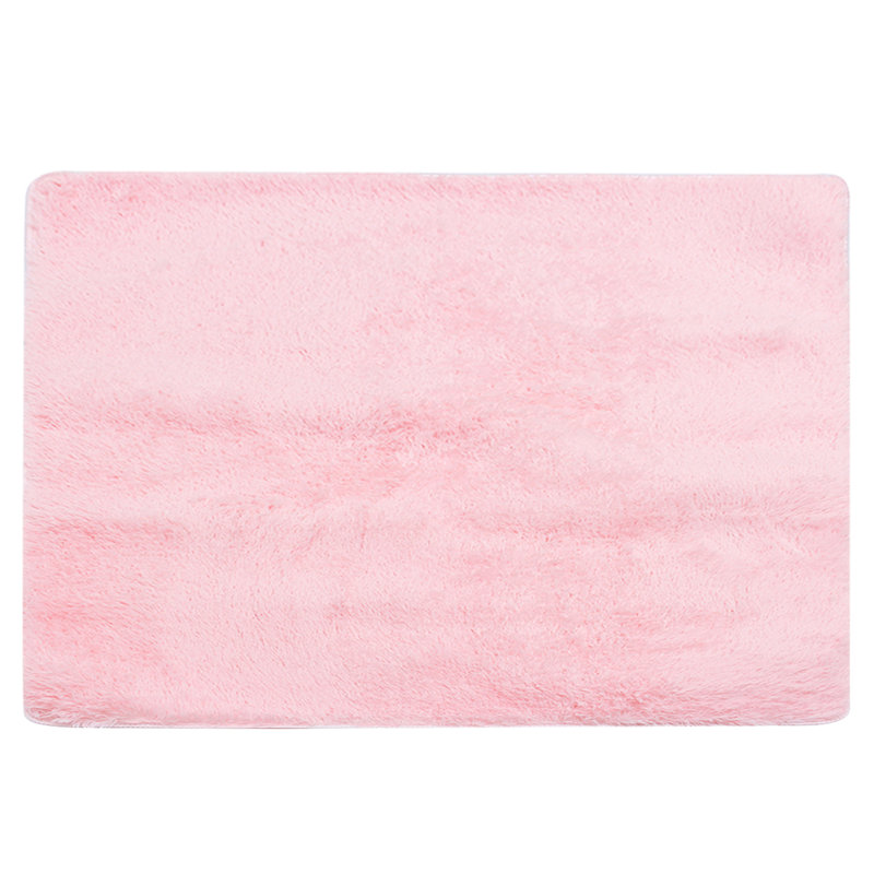 Tapis rose à poils longs Ervinas, Rectangle 2 pi x 4 pi
