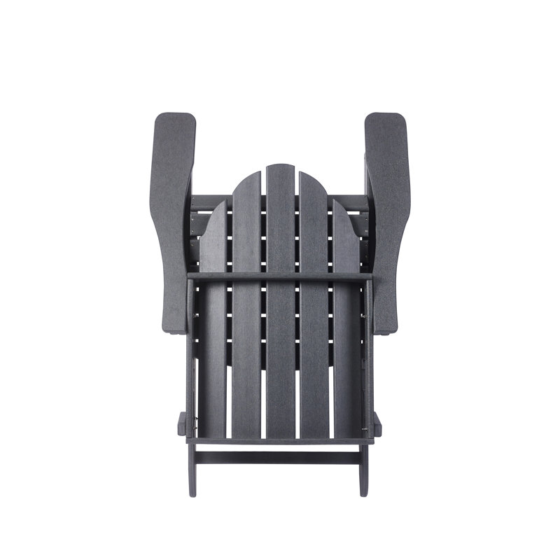 Aponte Foldable Outdoor Adirondack Chair, Grey