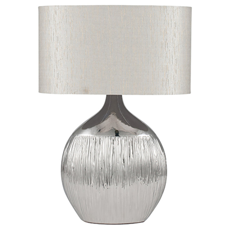Ghonge Ceramic Table Lamp, Silver