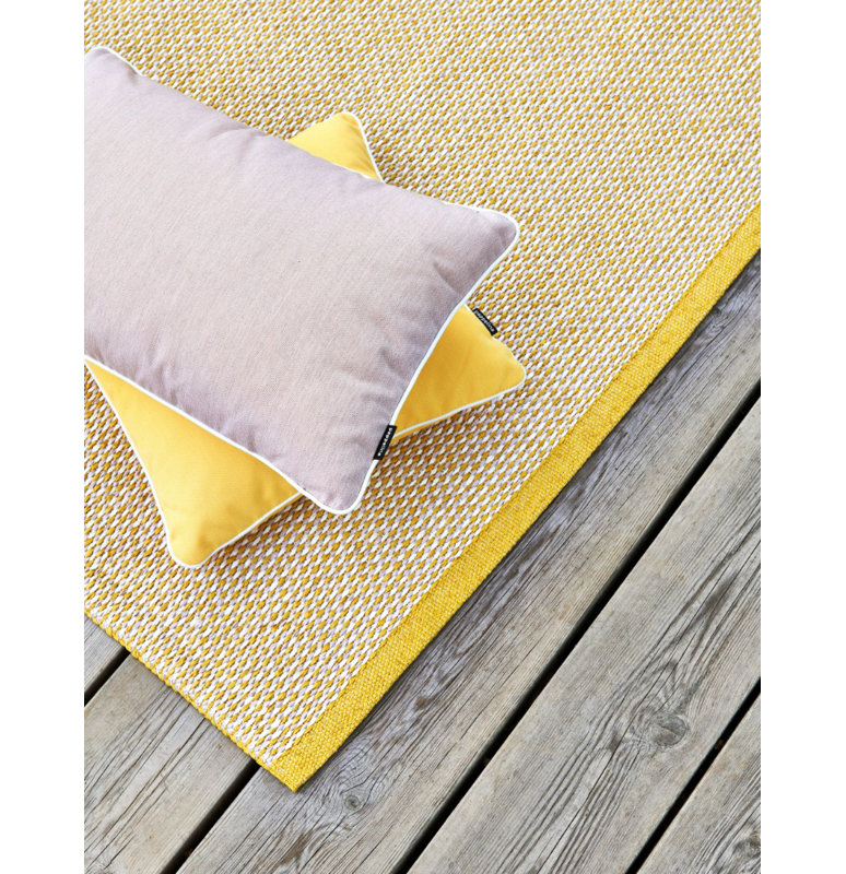 Effi Area Rug in Light Yellow/Mustard, Rectangle 2' x 2'9"