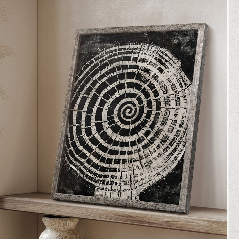 ABSTRACT Series CLV III, reproduction encadrée - bois massif, H 21 po x l 17 po