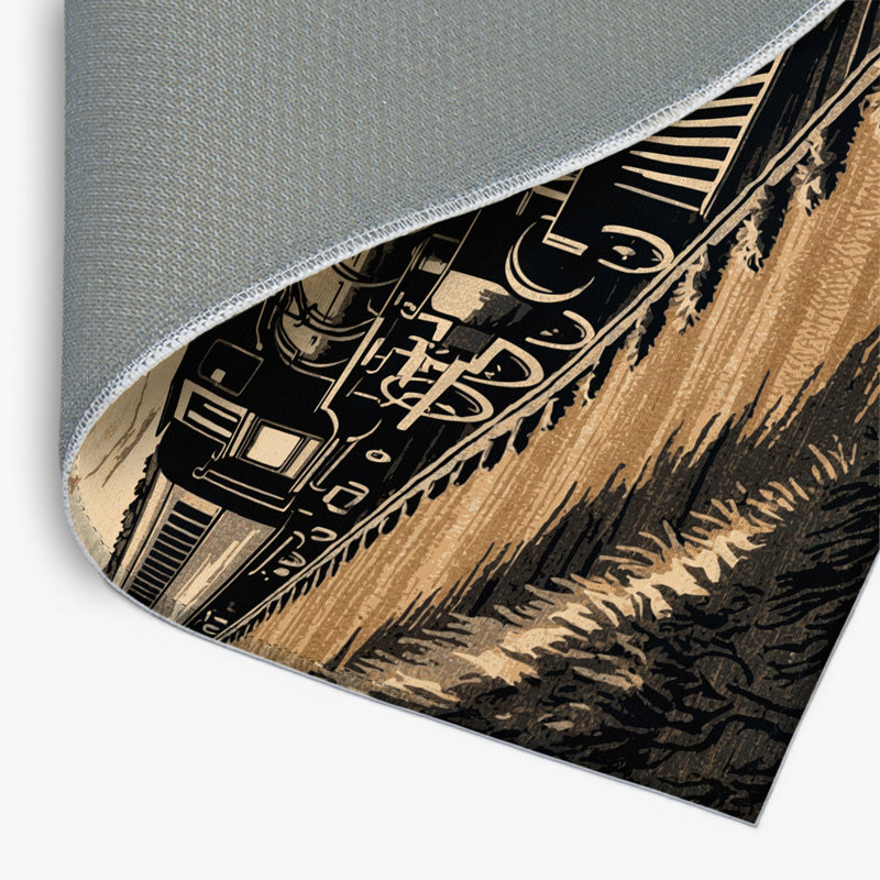 Tapis intérieur et extérieur noir Transport