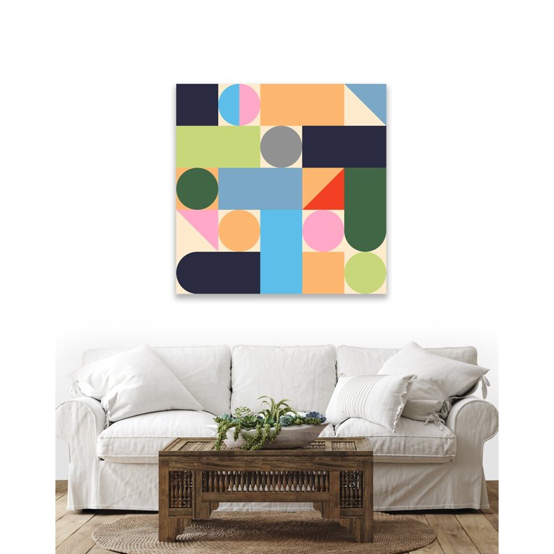 Geometric Figures 1, 31" H x 31" W, Wrapped Canvas