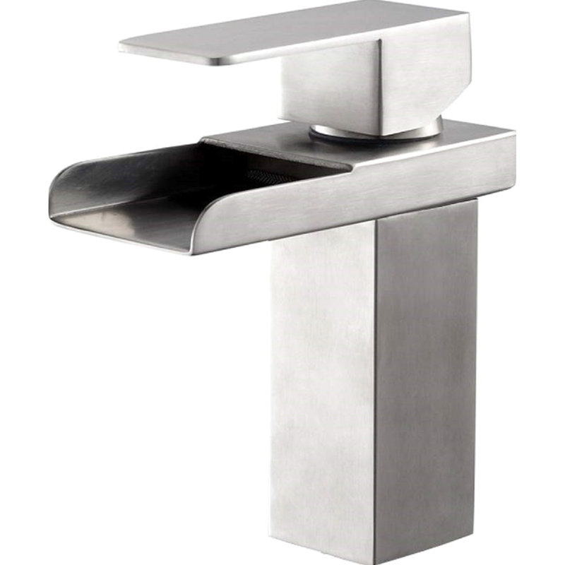 Bathroom Sink Attachment - Brushed Nickel, Single Handle, Hole Nickel Tap Hole, Ceramic Sheet Sealing Technology