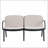 Luna Outdoor Patio PP Loveseat, Black Frame, Weather-Resistant And Comfortable For Any Outdoor Setting-1405371065