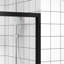 Aluminum Frame Double Sliding Glass Shower Enclosure With 1/4" (6mm) & Tempered Glass, Safe Design, - Crash Angle For Bathroom Rust Handle
