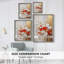 Reproduction encadrée FLORAL Series CCXCVI - bois massif-127861964
