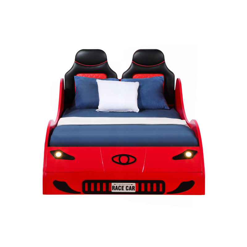 Lit voiture simple avec DEL Colen, Rouge